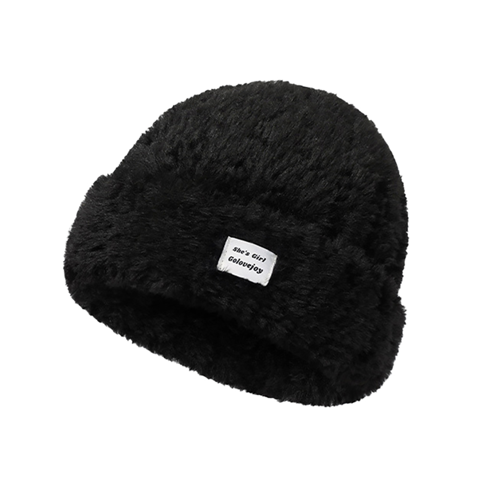 Women Fashion Cute Plush Hat DMZ95 Thickened Skullcap Female Stylish Solid Color Beanie Hats Casual Winter Outdoor Bonnet Caps DMZ95