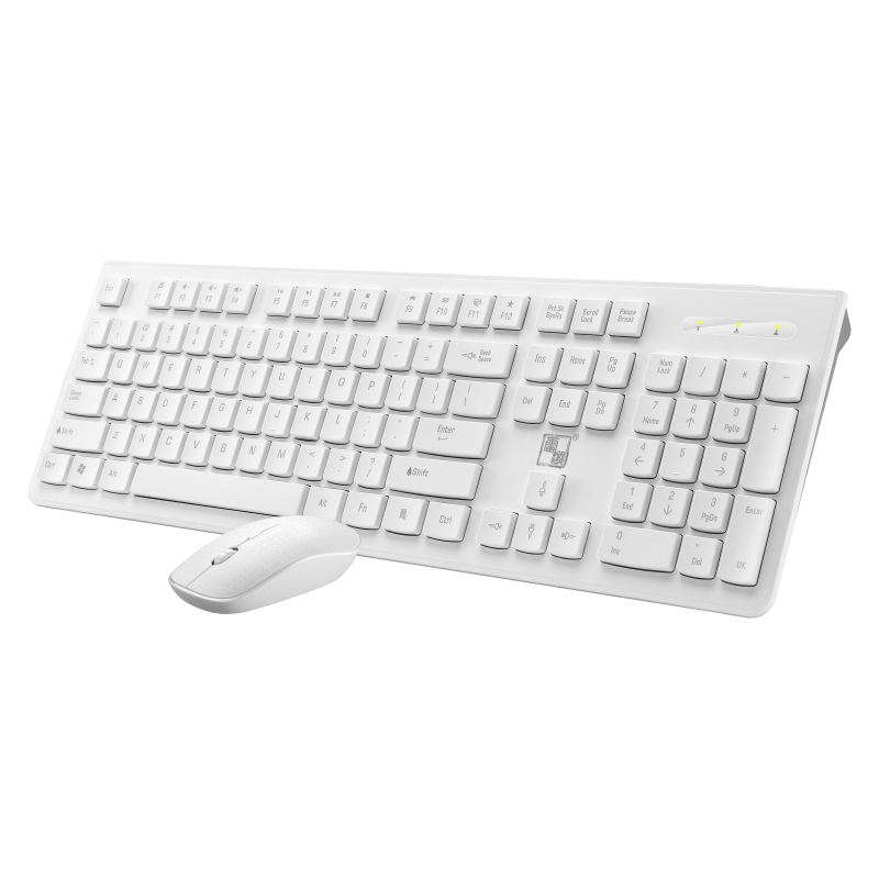 2.4G LX710 Wireless Keyboard + Mouse  for Desktop Computer Notebook white