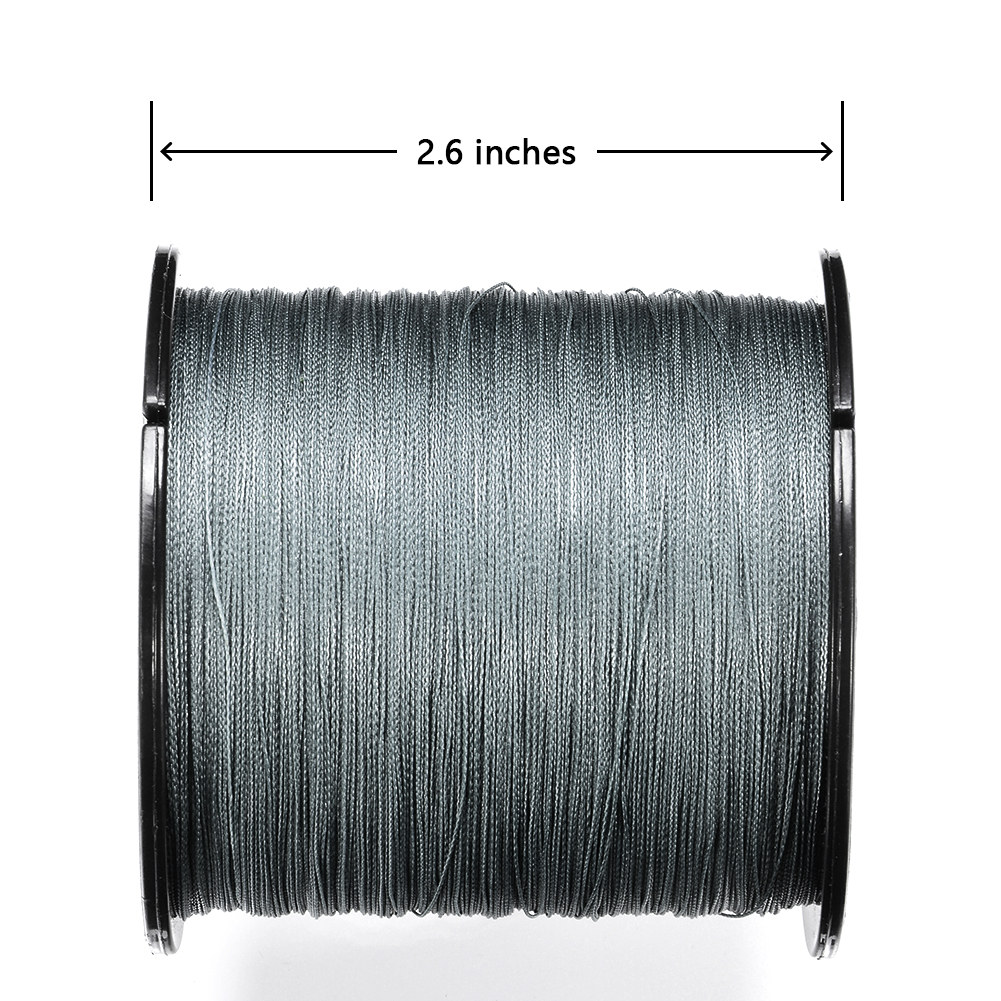 500 M Fishing  Line 8 Strands PE Braided  Strong Pull Main Line Fishing Line Fishing Tackle gray_500m_20LB/0.23mm