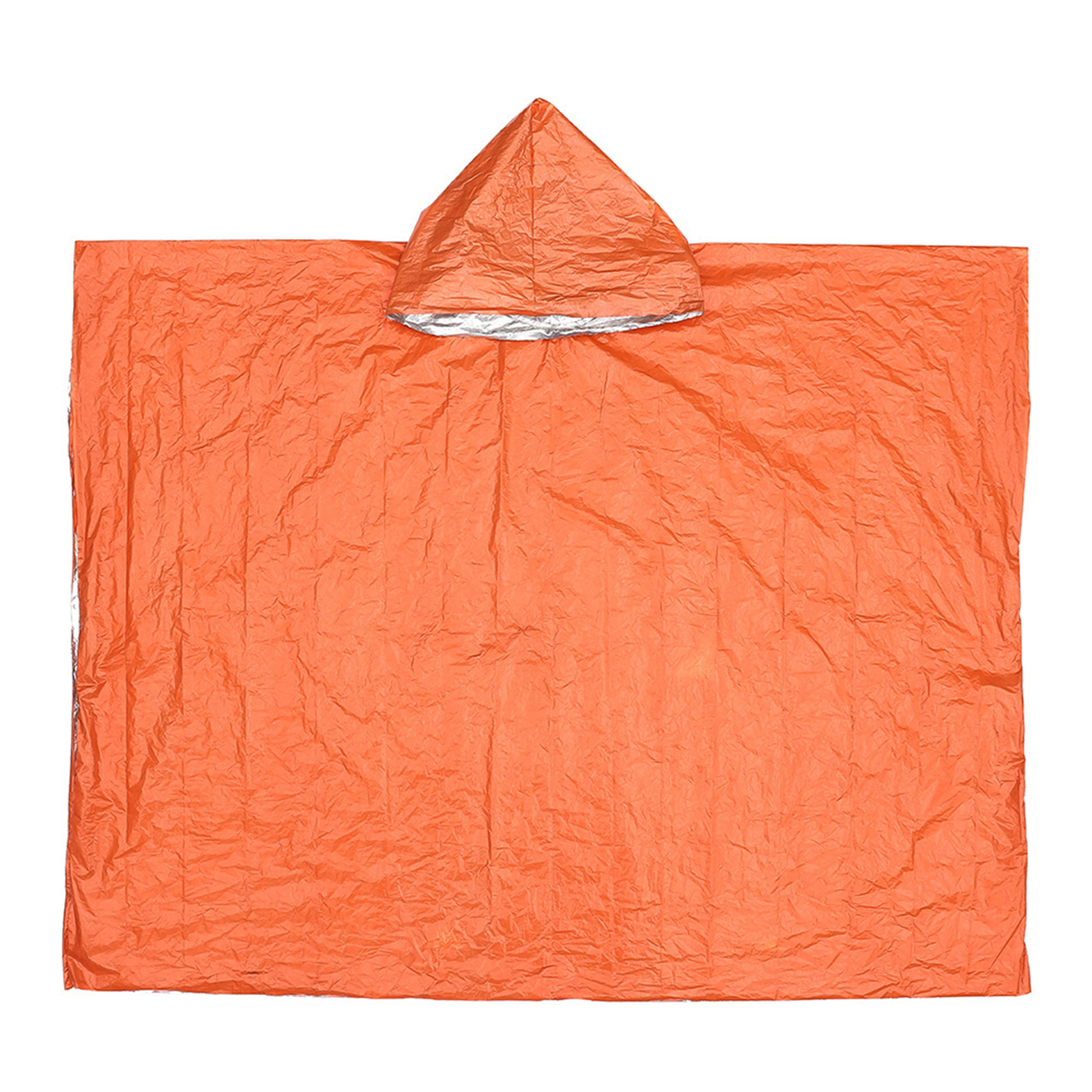 4PCS Emergency Rain Poncho Reusable Weather Resistant PE Aluminum Film Raincoat