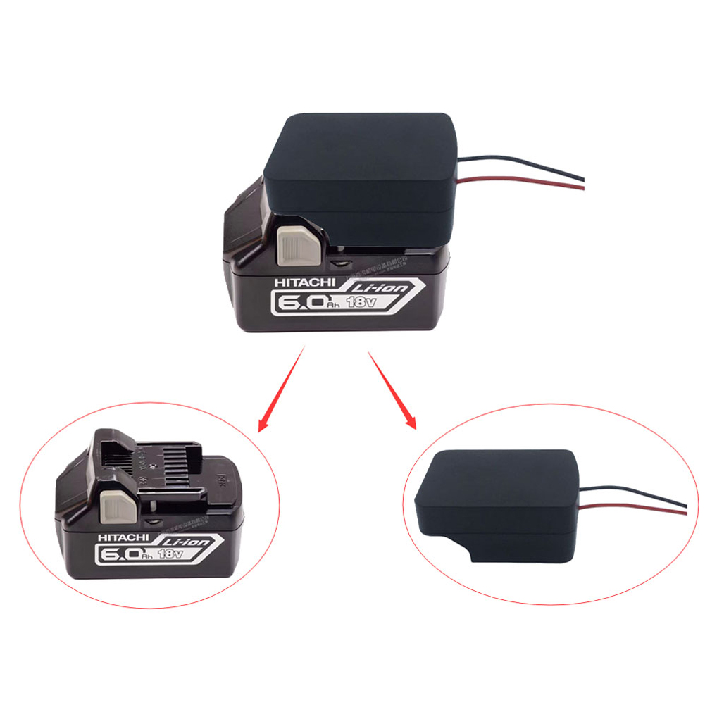 Battery Adapter Compatible for Hitachi 18v Flat Push Type Lithium-ion Battery