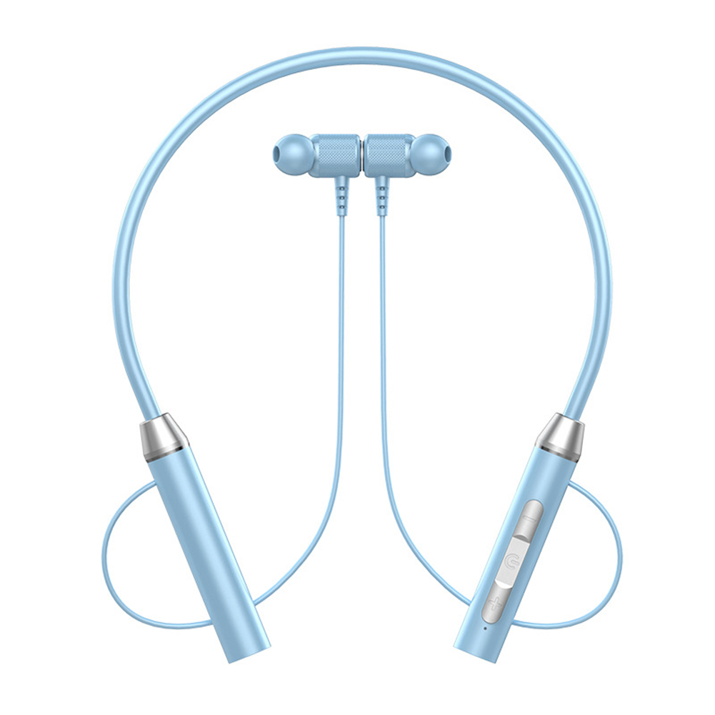 Wireless Headphones Neck Cable Magnetic Earbuds Clear Sound Calling Headphones For Jogging Workout Running Hiking blue