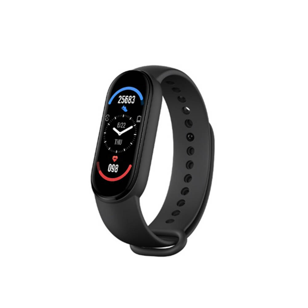 M6 Smart Watch Bracelet Blood Pressure Sleep Health Monitoring Pedometer Color Screen Sport Bracelet black