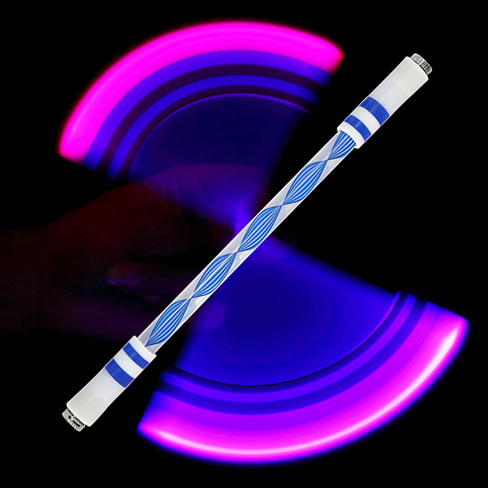E15  Illuminated Spinning Pen Rolling Pen Special Pen without Refill for Kids E15 blue (send E11)