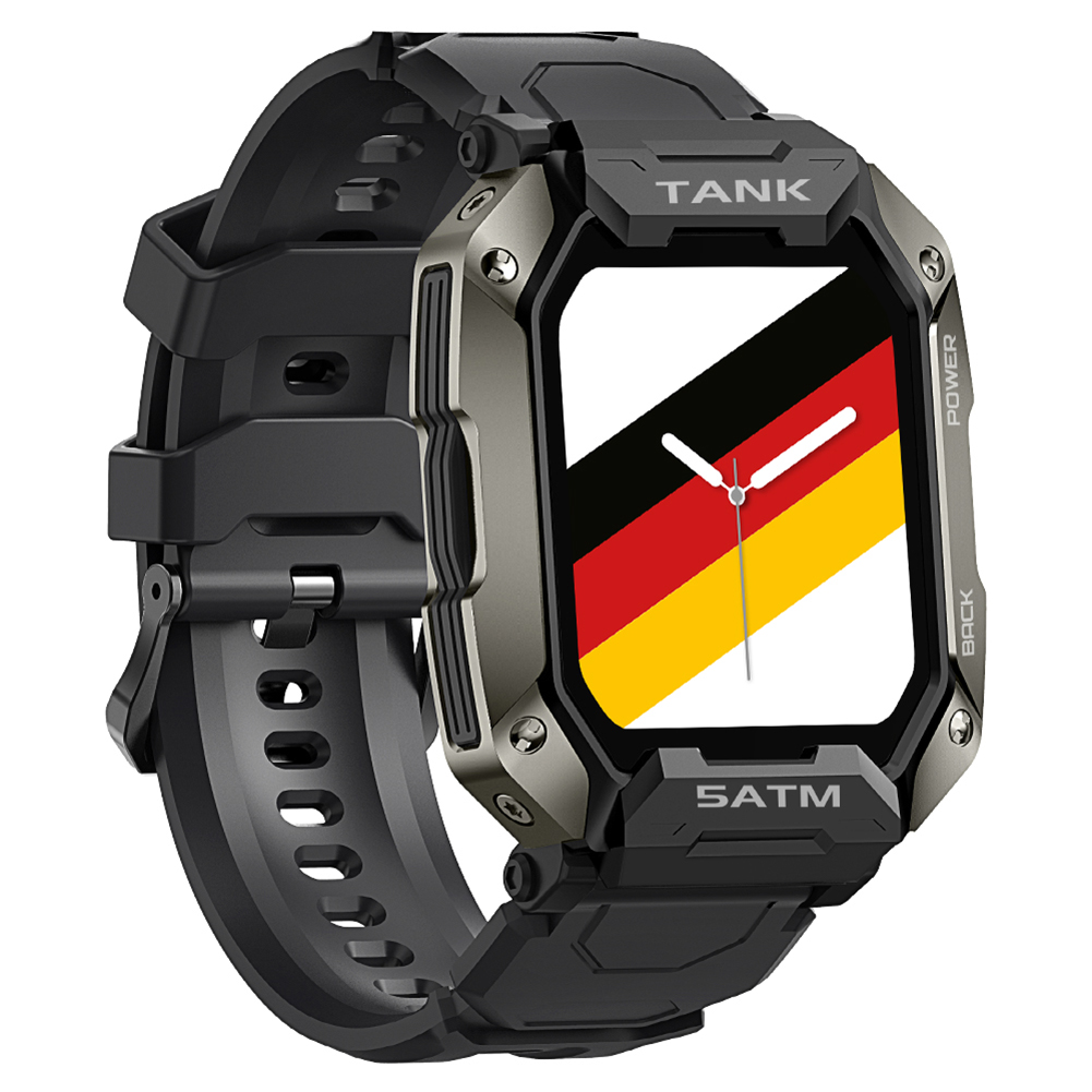 Kospet Tank M1 Outdoor Smart Watch 380mah Battery 5ATM IP69K Waterproof Bluetooth-compatible Sports Smartwatch black