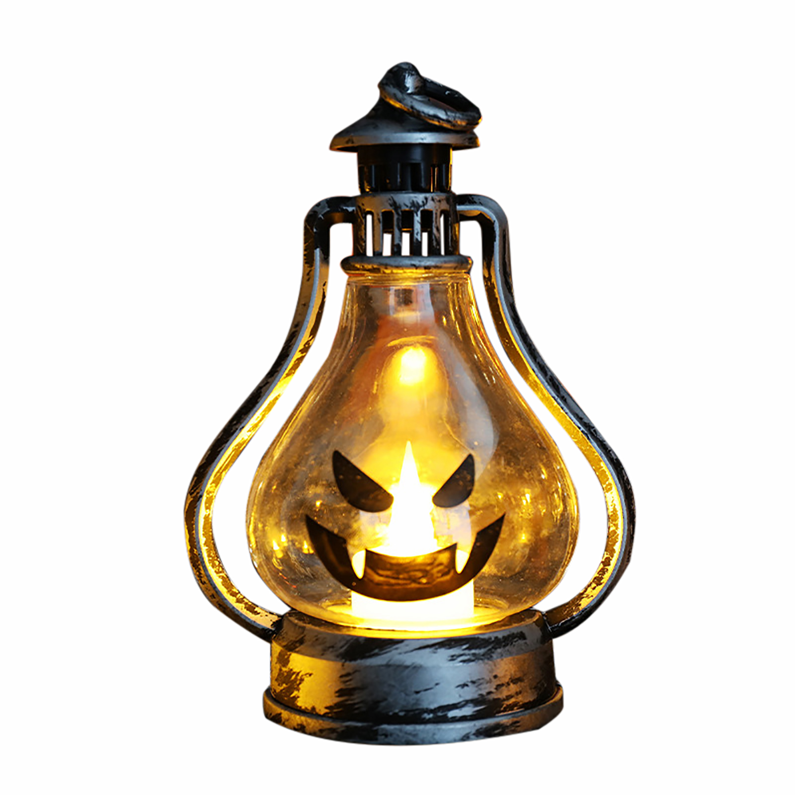 Halloween LED Candle Lamp Battery Powered Portable Lightweight Wind Light Desktop Ornament Halloween Decor Props
