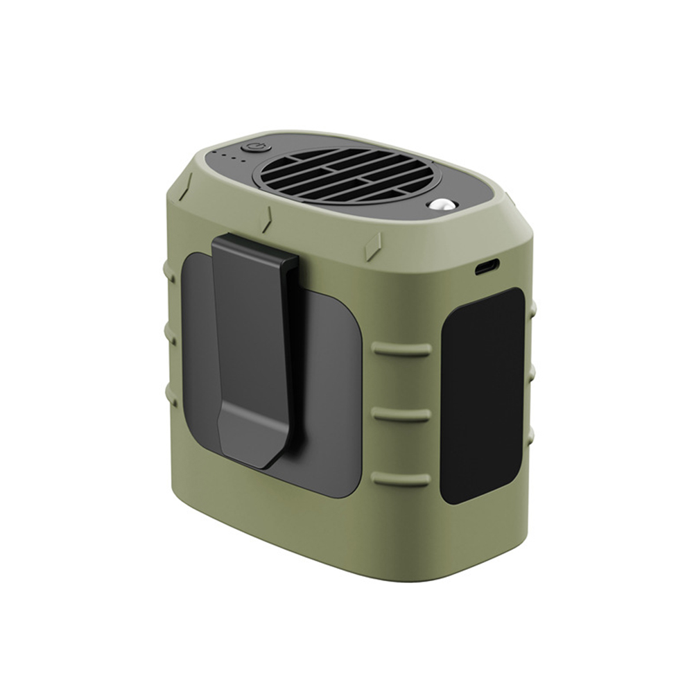 Portable Fan, Camping Fan With 3 Speeds, 8000mah Battery Capacity, Double Clip, Anti Drop Wearable Ergonomics Fan For Camping, Works, Travel Green