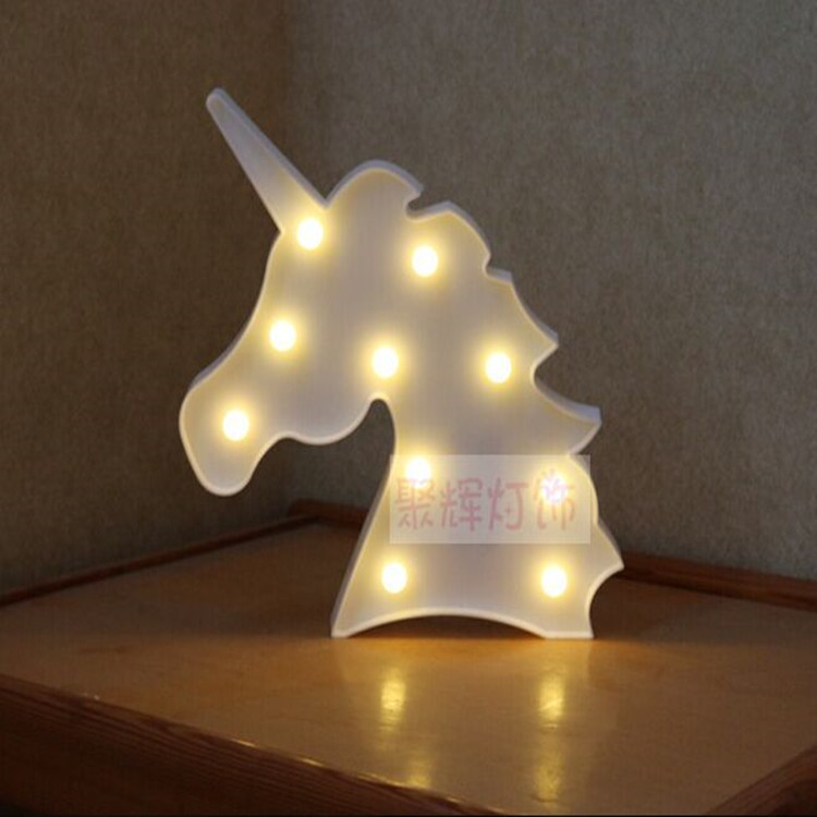 [EU Direct] 3D LED Night Light Romantic Desk Table Night Light Star Beast Head Decorative Lamp For Bedroom Kids Children Room Office Holiday Gift Cool white