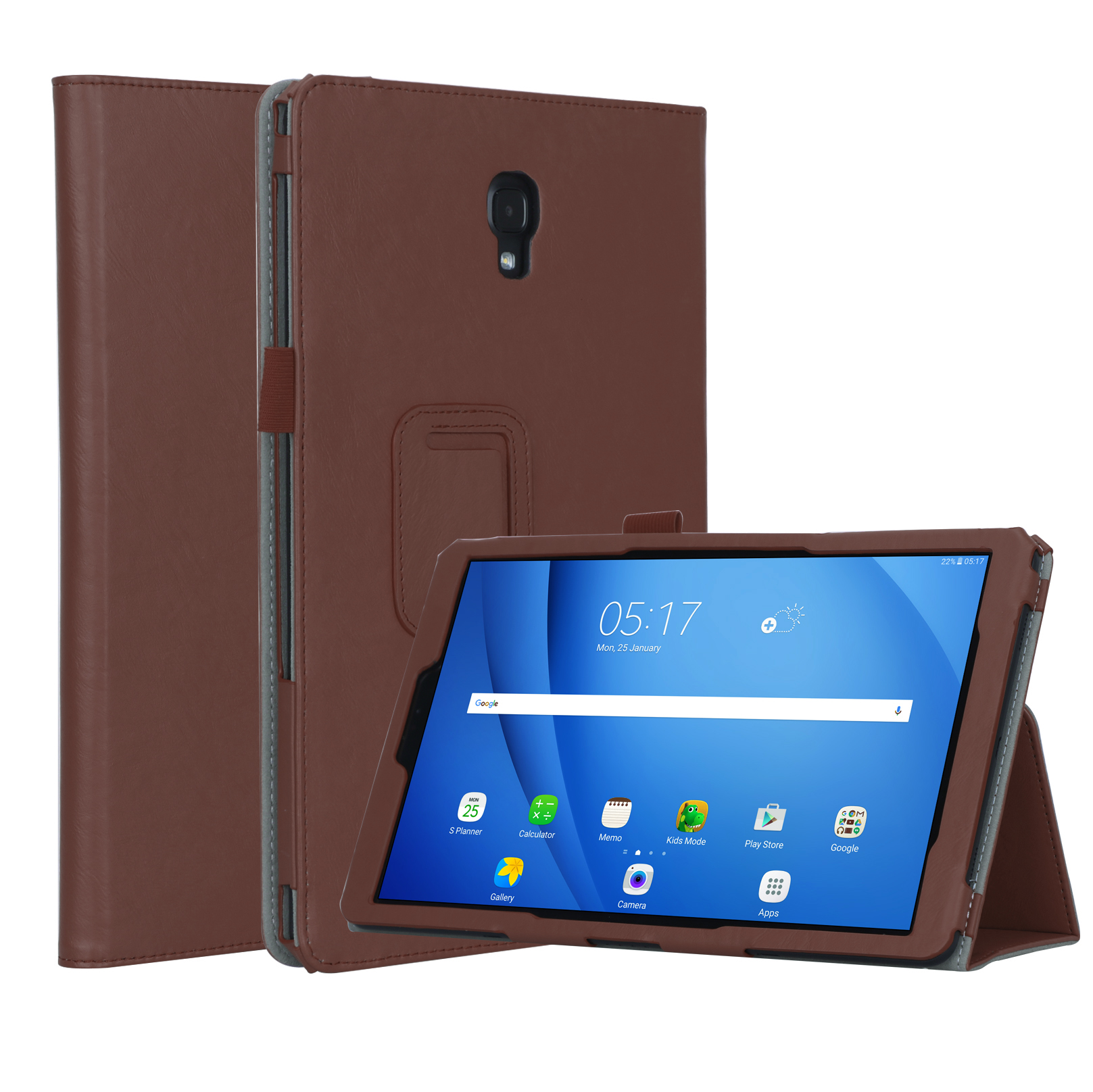 For Samsung tab A2 T590/T595 10.5 inch PU Leather Protective Case with Hand Support Card Slot Sleep Function brown_Samsung tab A2 T590/T595 10.5 inch