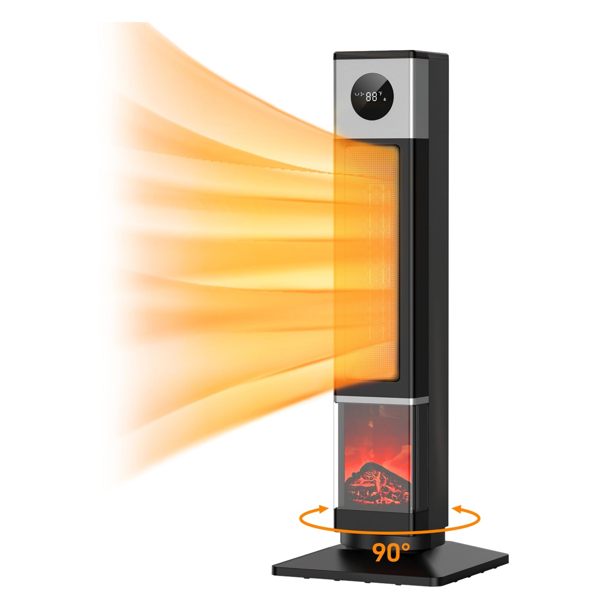 Untapped US GARVEE 33-Inch Tower Space Heater - Powerful 1500W PTC Ceramic Heater for Large Rooms