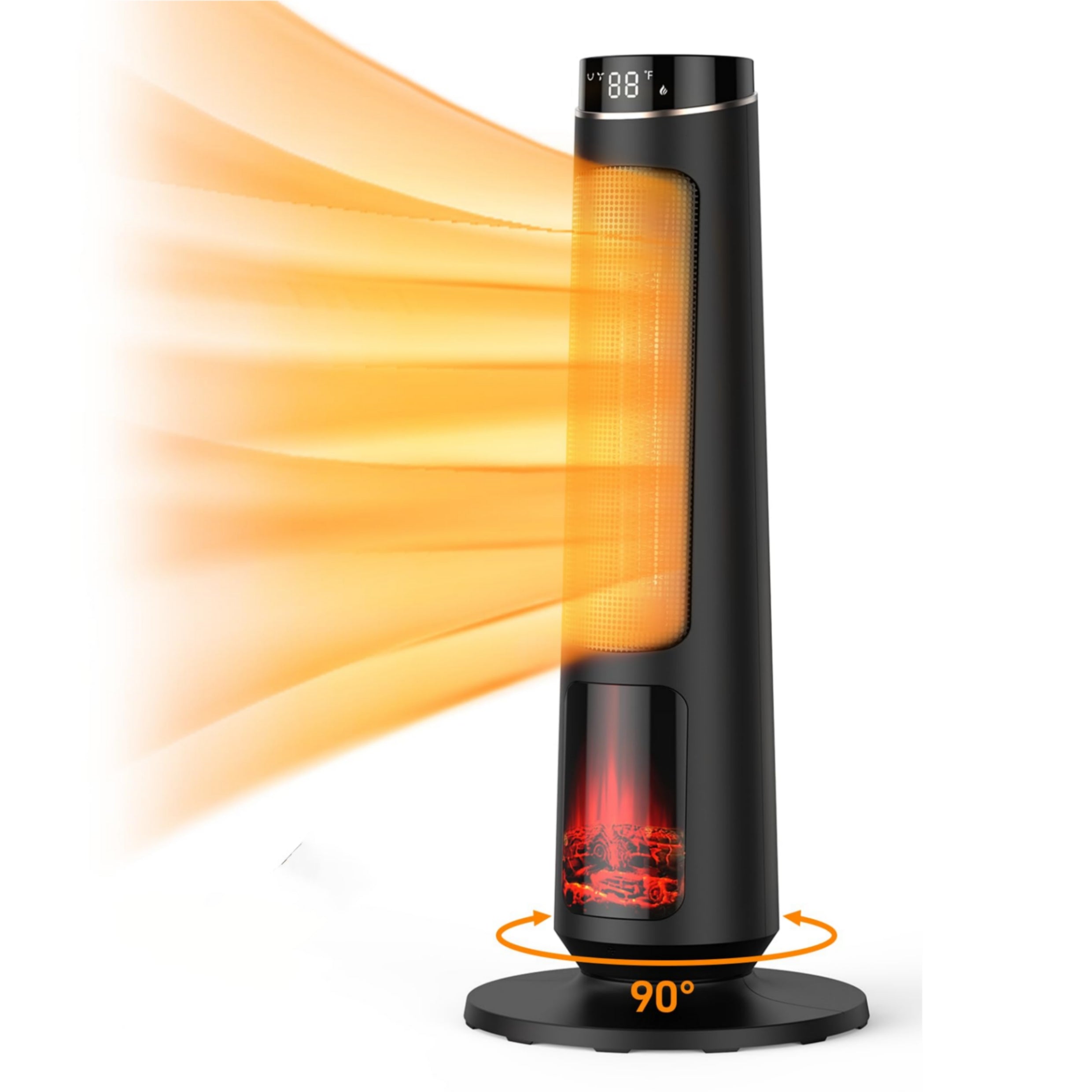 Maximize Your Productivity US GARVEE 31 Inch Tower Space Heater - Powerful 1500W PTC Ceramic Heater for Large Rooms