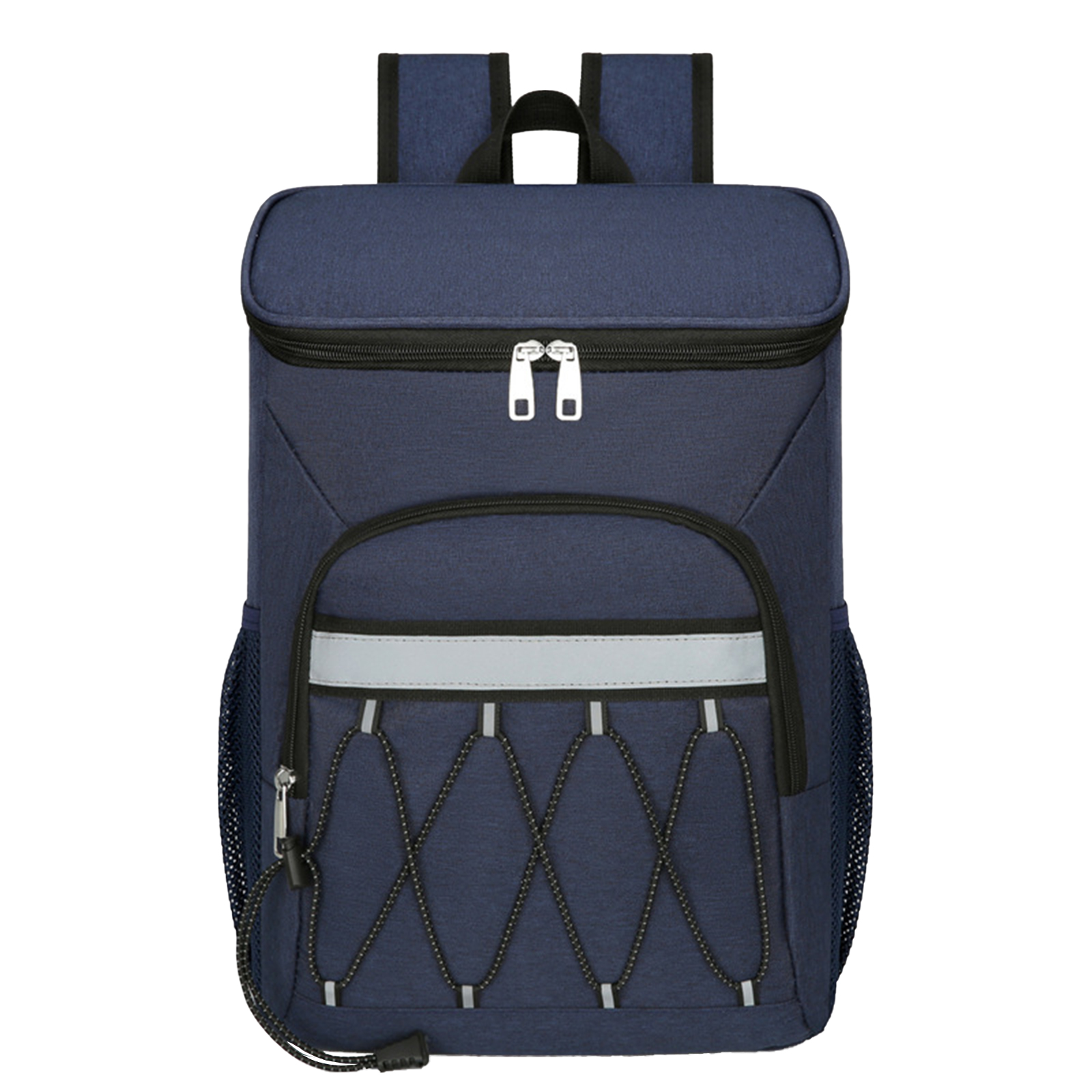Cooler Cooling Backpack Insulated Leak Proof For Outdoor Camping, Picnic, Beach, Lightweight Lunch Tote Bag With Organized Storage Side Mesh Pockets blue