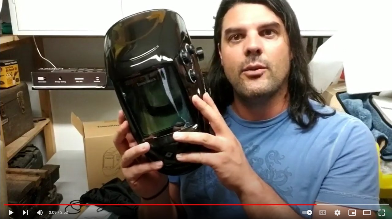 TOWALLMARK Auto Darkening Welding Helmet Large Viewing Welding Hood for TIG/MIG/Stick/Cut