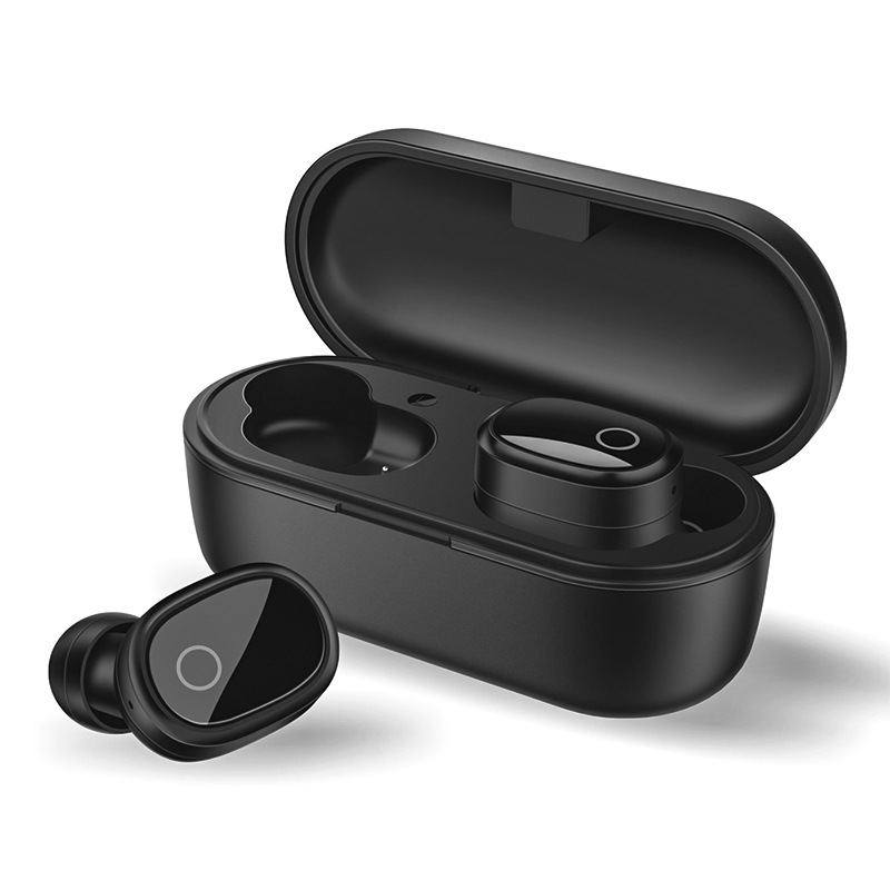 Wireless Bluetooth 5.0 Headset Sports In-Ear Stereo Dual Earbuds TWS Headphone black