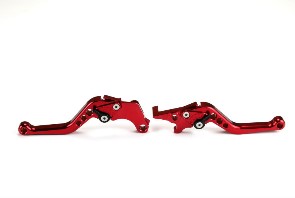 CNC Adjustable Motorcycle Handle Brake Clutch Levers for Honda MSX125 GROM 2PCS/Set red