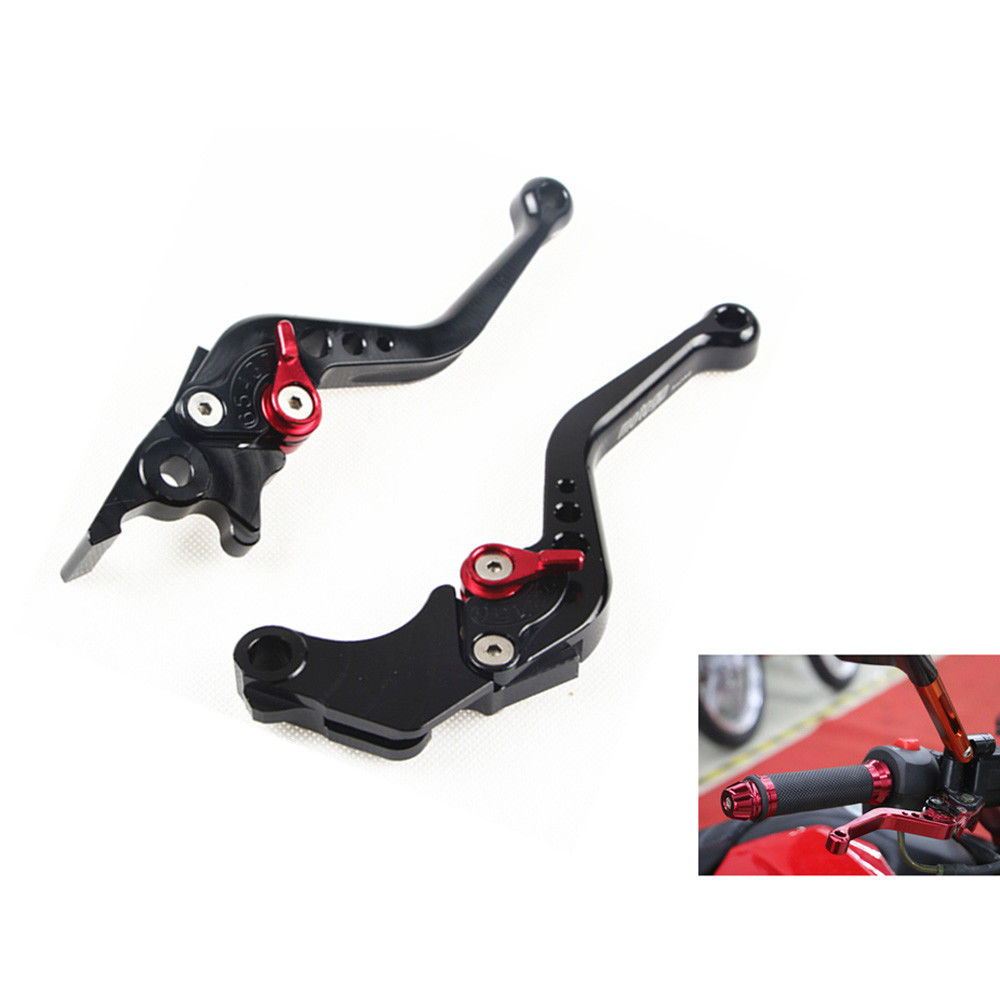 CNC Adjustable Motorcycle Handle Brake Clutch Levers for Honda MSX125 GROM 2PCS/Set black