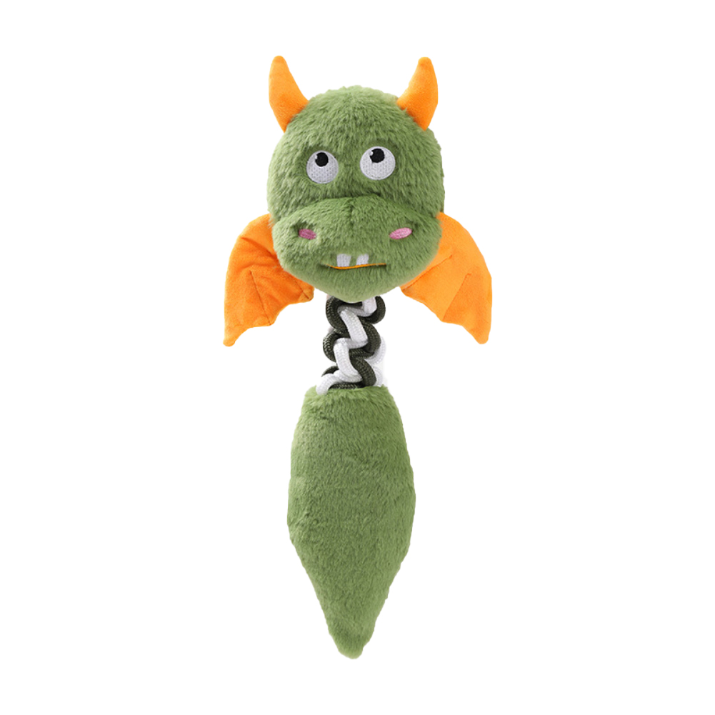 Squeaky Dog Toys Koakuma Durable Puppy Teething Chewing Aggressive Interactive Dog Chew Toy Squeaky Dog Rope Toy Stuffed Dog Toy For Small Medium Large Dog Supplies Green little monster