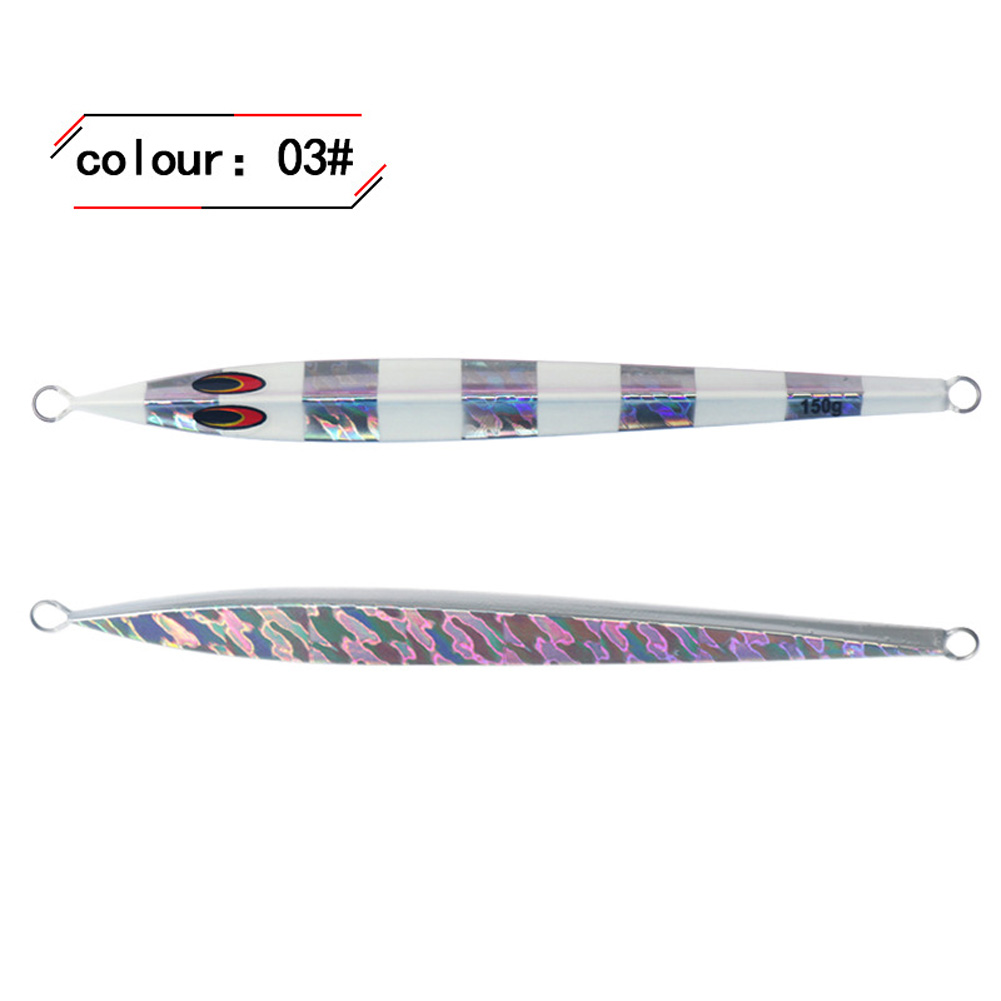 150g Sea Fishing Lure Luminous Irregular Quick Sink Fishing Bait 3 # Silver White 150G (YJ-T-010)_150g luminous laser