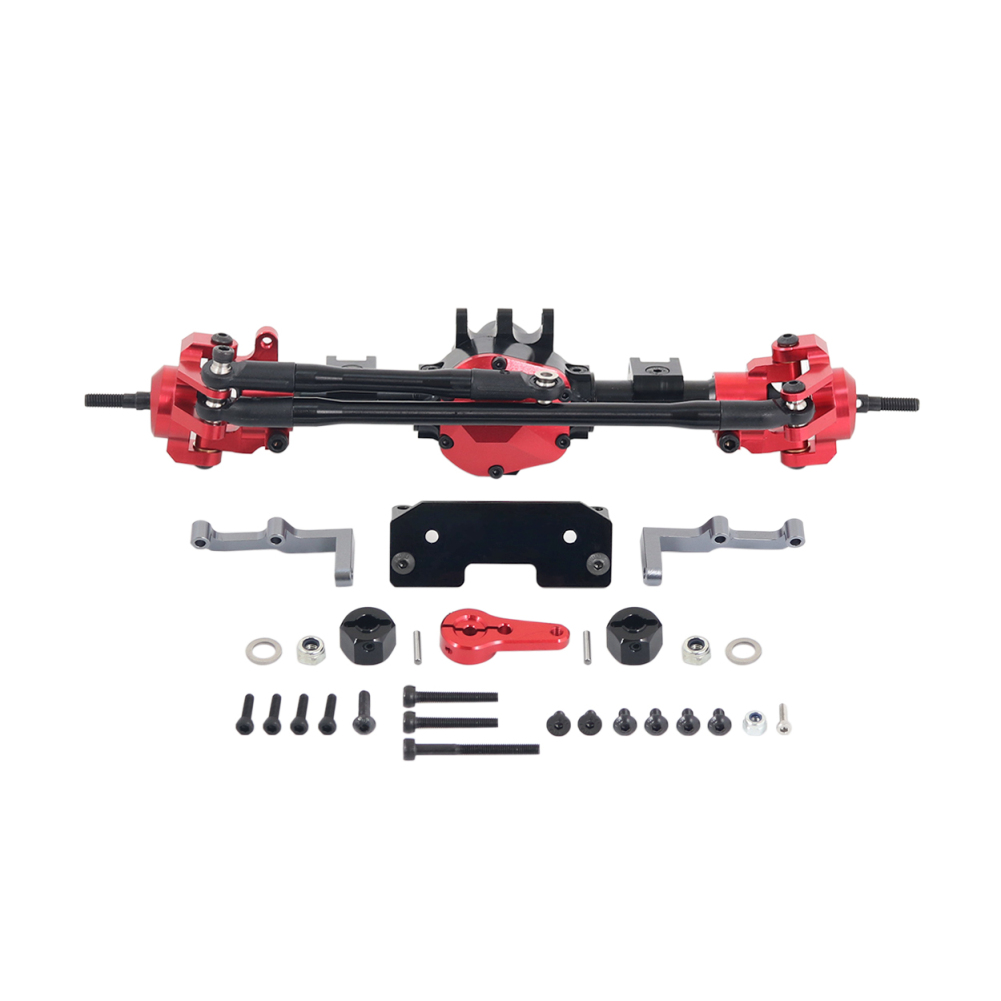 RC Car CNC Metal Front / Rear Axle with Protector for 1:10 RC Crawler Car Axial SCX10 II 90046 90047 rear axle