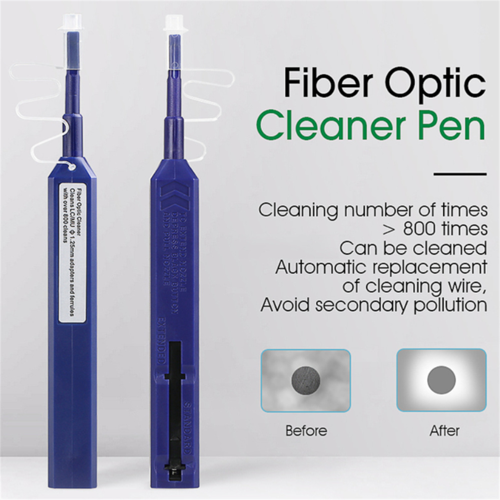 Fiber Optic Cleaner Pen 2.5mm for Lc Mu / 1.25mm For Sc Fc St Connector Optical Smart Cleaning Tool 1.25MM LC Cleaning Pen