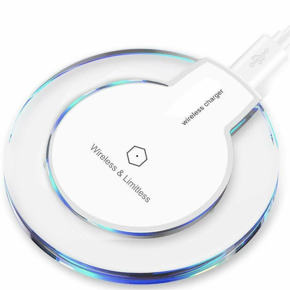 Qi Wireless  Charger Charging Pad For Iphone 11 Xs Max Xr 8 Samsung S9 S8 S10+ White