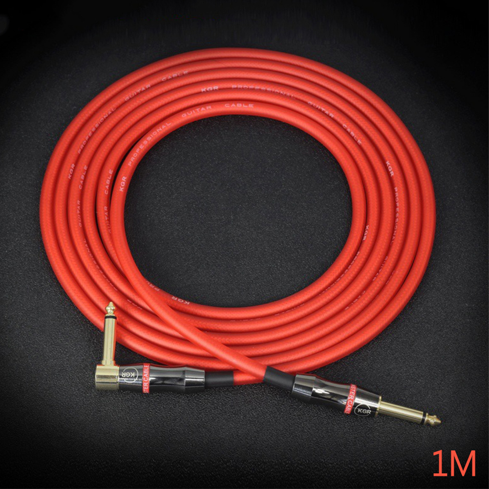 KGR 19AWG Guitar Line Guitar Cable Guitar Connection Audio Line Noise Reduction Straight elbow_1 meter