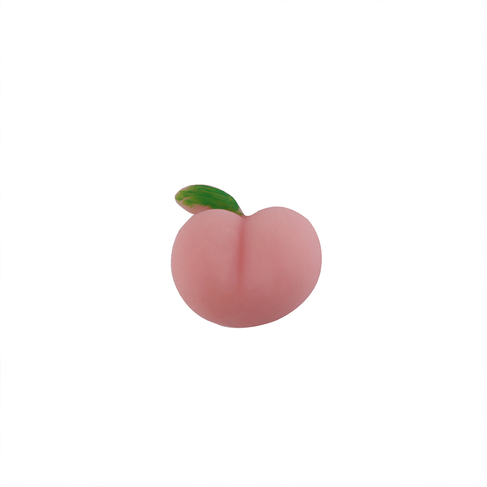 Relieve  Stress  Peach  Butt  Toy Three-dimensional Peach Squeeze Soft Plastic Cute Toy Peach with leaves