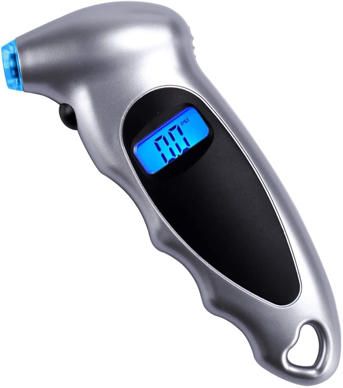 Digital Tire Pressure Gauge Backlit Lcd Handheld Multifunctional Tire Pressure Gauge For Cars Trucks Bicycles silver