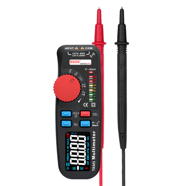 BSIDE Adm92cl Pro Mini Trms Digital  Multimeter Voltage Current Resistance Meter