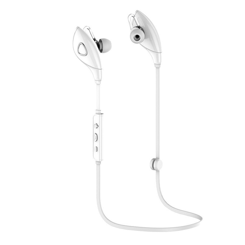 4.1 Bluetooth Earphone Earloop Earbuds Stereo Bluetooth Headset Wireless Sport Earpiece Handsfree white