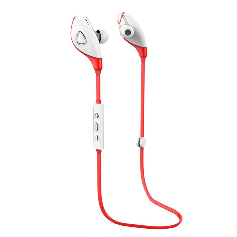 4.1 Bluetooth Earphone Earloop Earbuds Stereo Bluetooth Headset Wireless Sport Earpiece Handsfree red