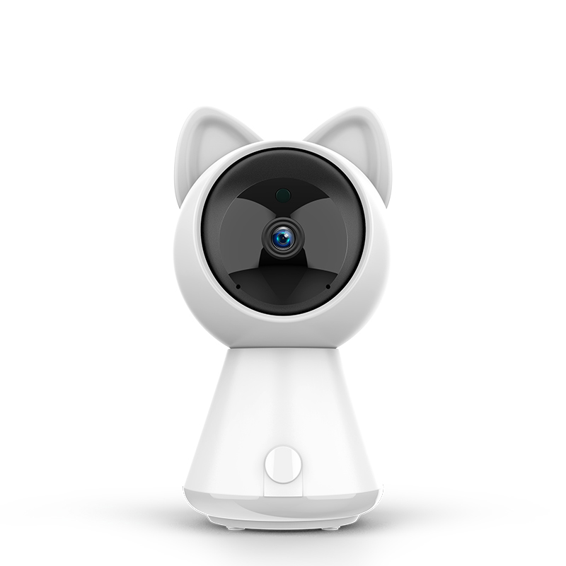1080P Cat IP Camera Intelligent Automatic Tracking Camera Home Security Wireless Network WiFi Surveillance Camera white_UK Plug