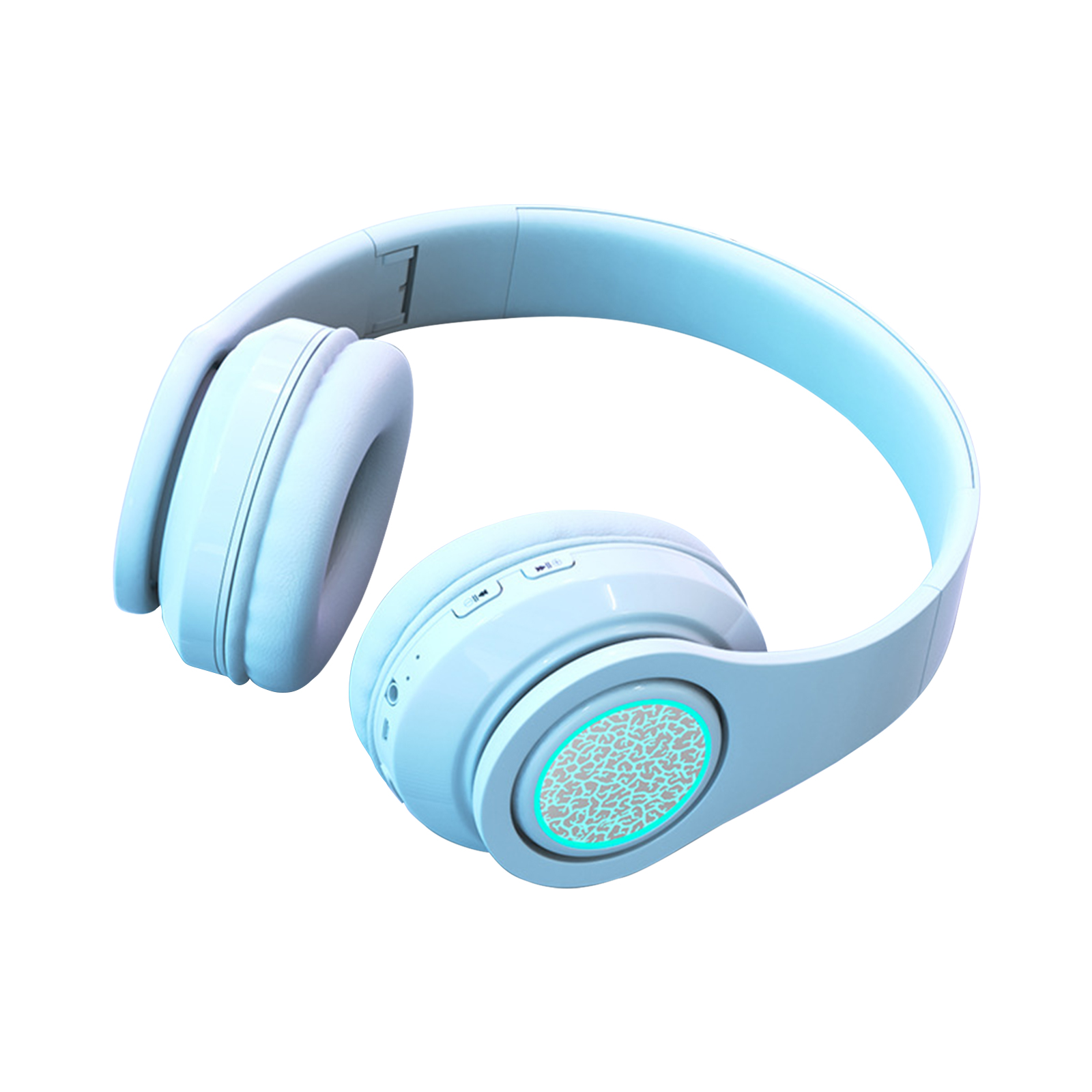 Wireless Noise Canceling Headset Lighting Stereo Headphones Over Ear Gaming Headphones For Computer Smart Phones White