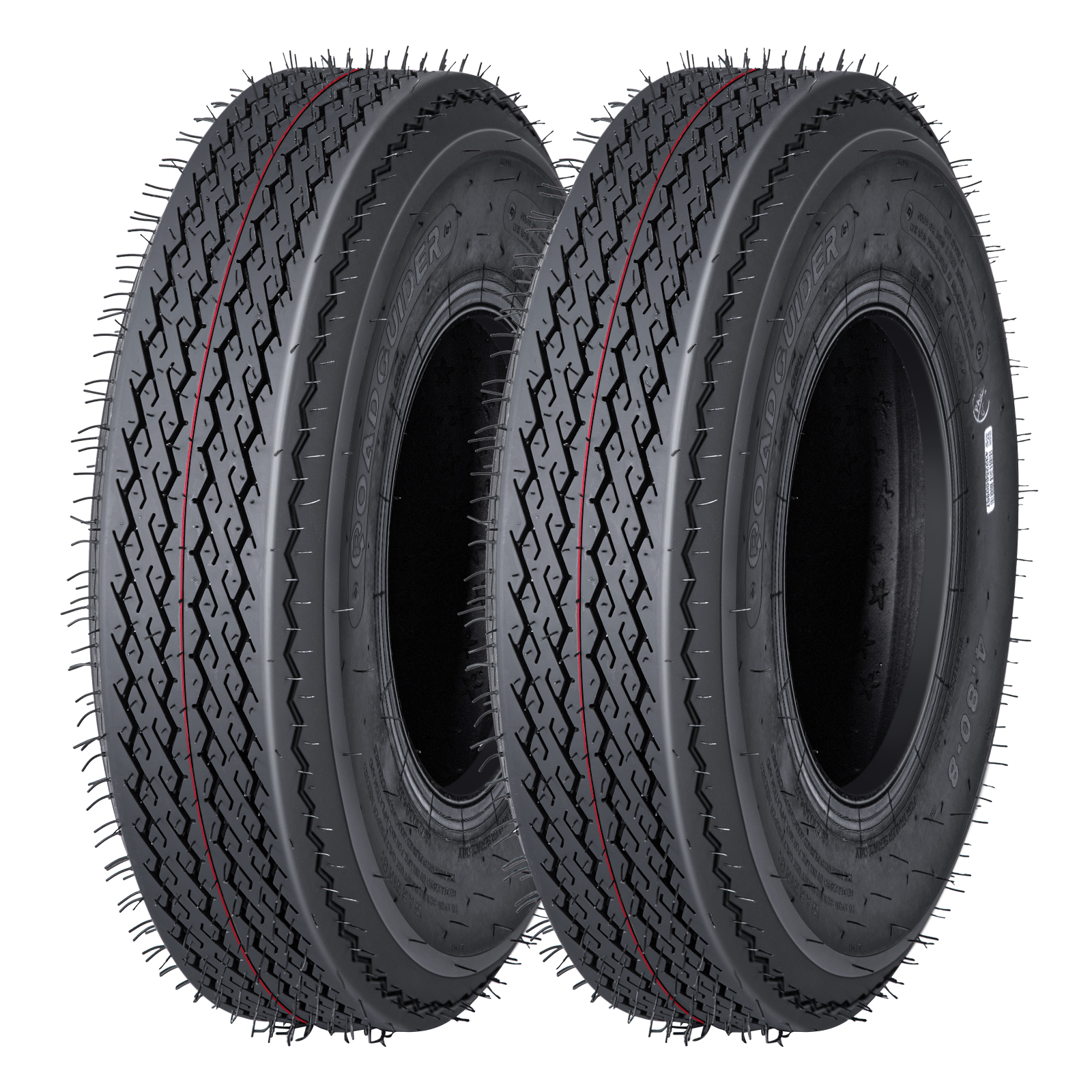 US GARVEE 4.80-8 6PR Trailer Tires, 2-Pack Trailer Radial Tires, Load Range C, Spoke Wheel,Suitable for All Kinds of Small and Light Trailers,