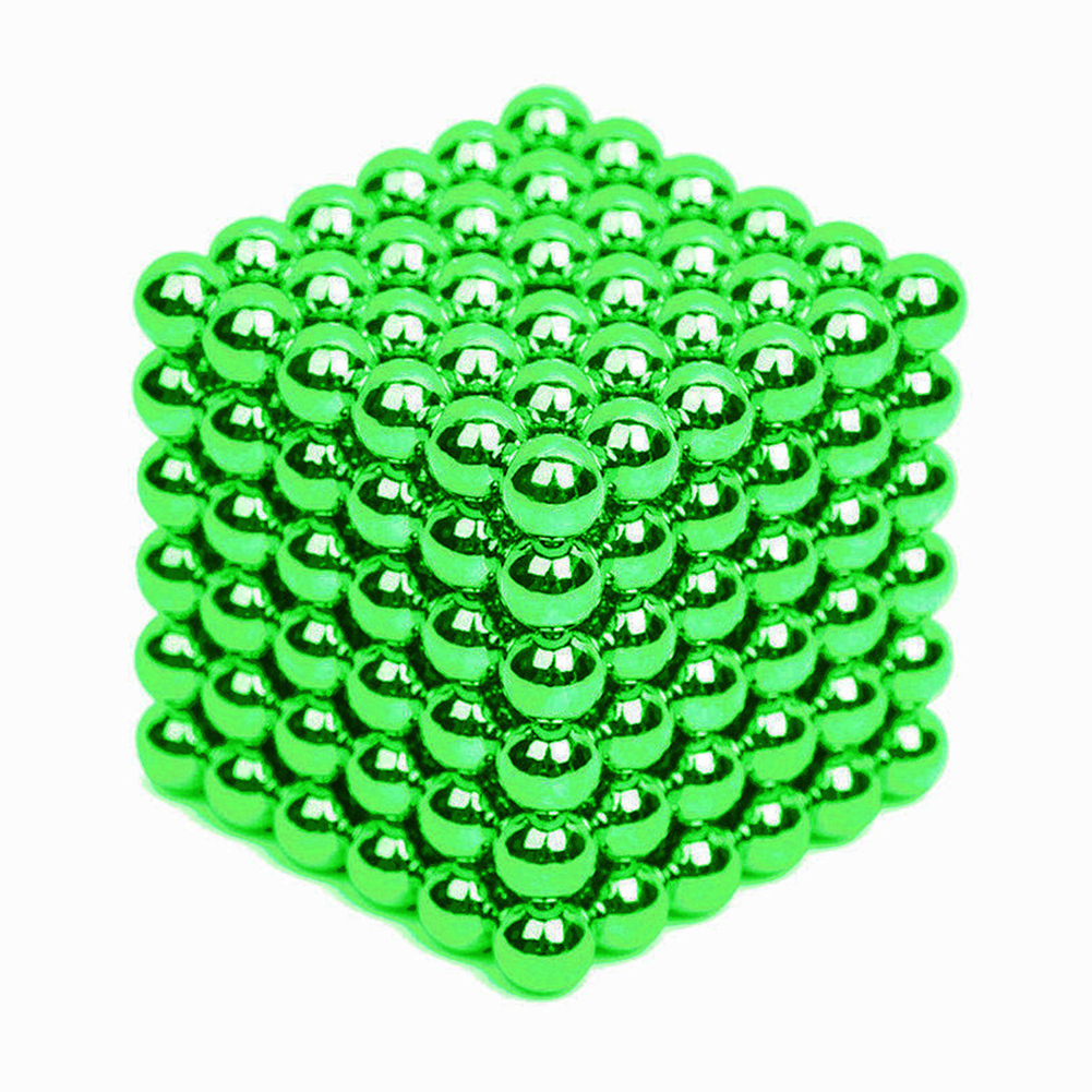 216Pcs 5mm DIY Magic Magnet Magnetic Blocks Balls Sphere Cube Beads Puzzle Building Toys Stress Reliever green