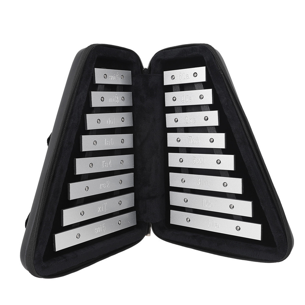 AF-30 Foldable Glockenspiel Sound Metal Keys Soprano Piano Children's Musica Learning Percussion Instrument black