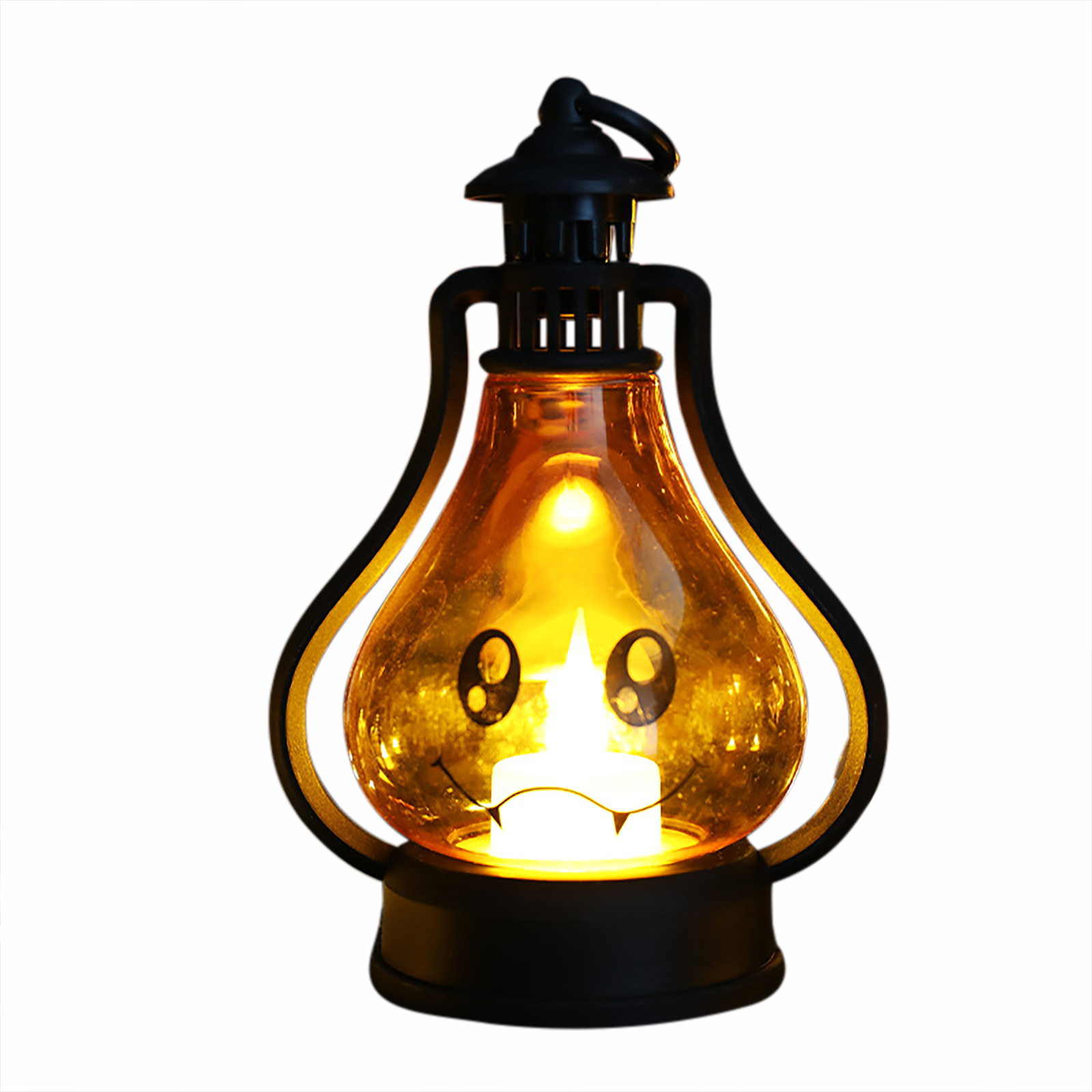 Halloween LED Candle Lamp Battery Powered Portable Lightweight Wind Light Desktop Ornament Halloween Decor Props