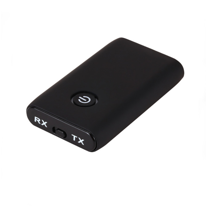 2-in-1 Bluetooth 5.0 Bluetooth  Transmitter  Receiver Adapter With Charging Cable Black