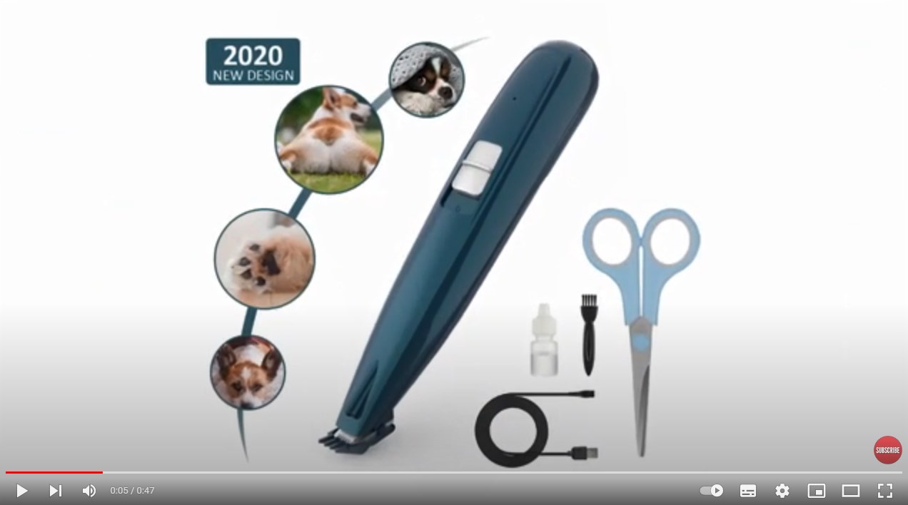 Pet Electric Trimmer USB Rechargeable Low Noise Cat Dog Grooming Clippers without oil bottle