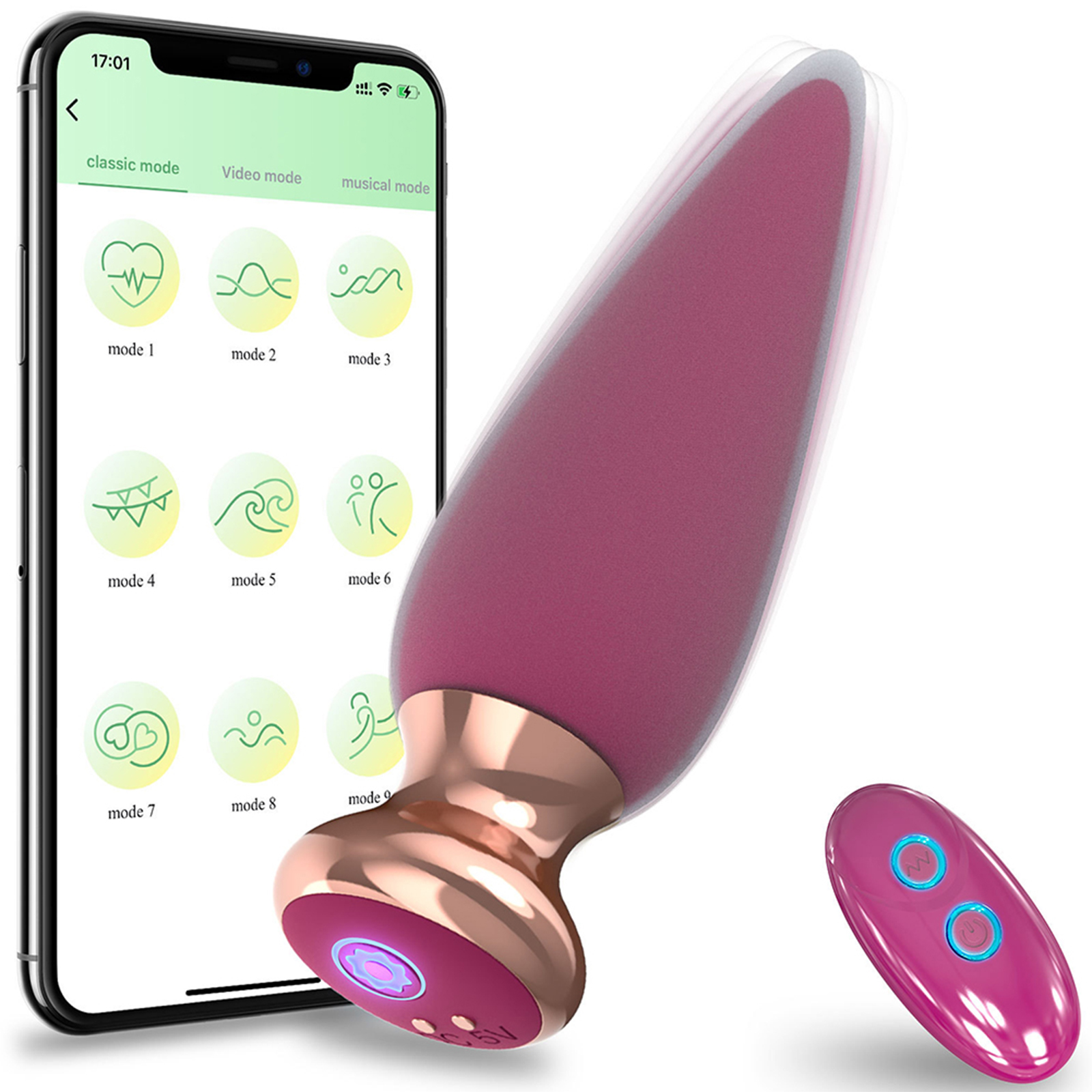 Anal Plug Vibrator Sex Toy Magnetic Rechargeable Vagina G Spot Dildo Vibrator