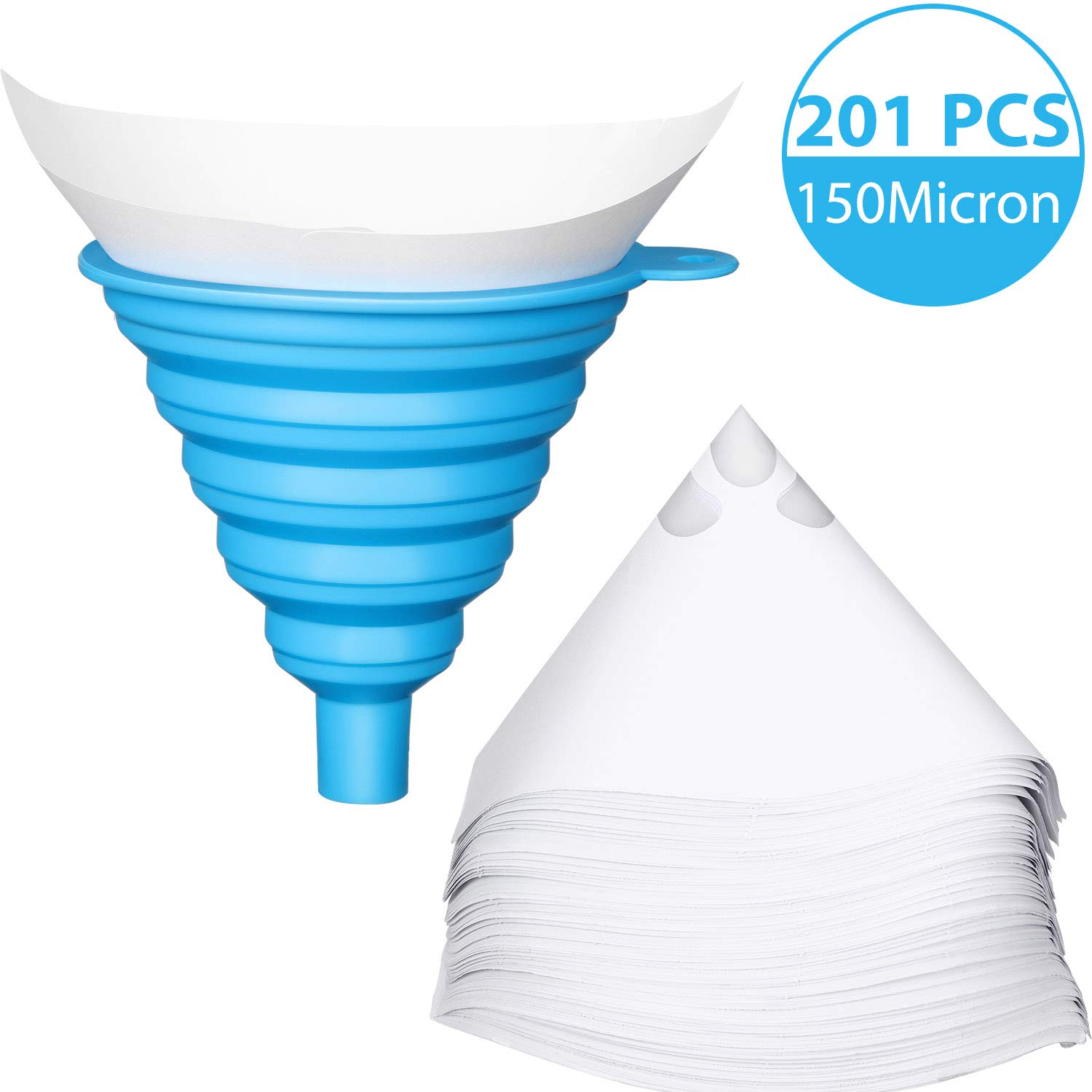 Silicone Funnel Paint Filter with Nylon Filter Element