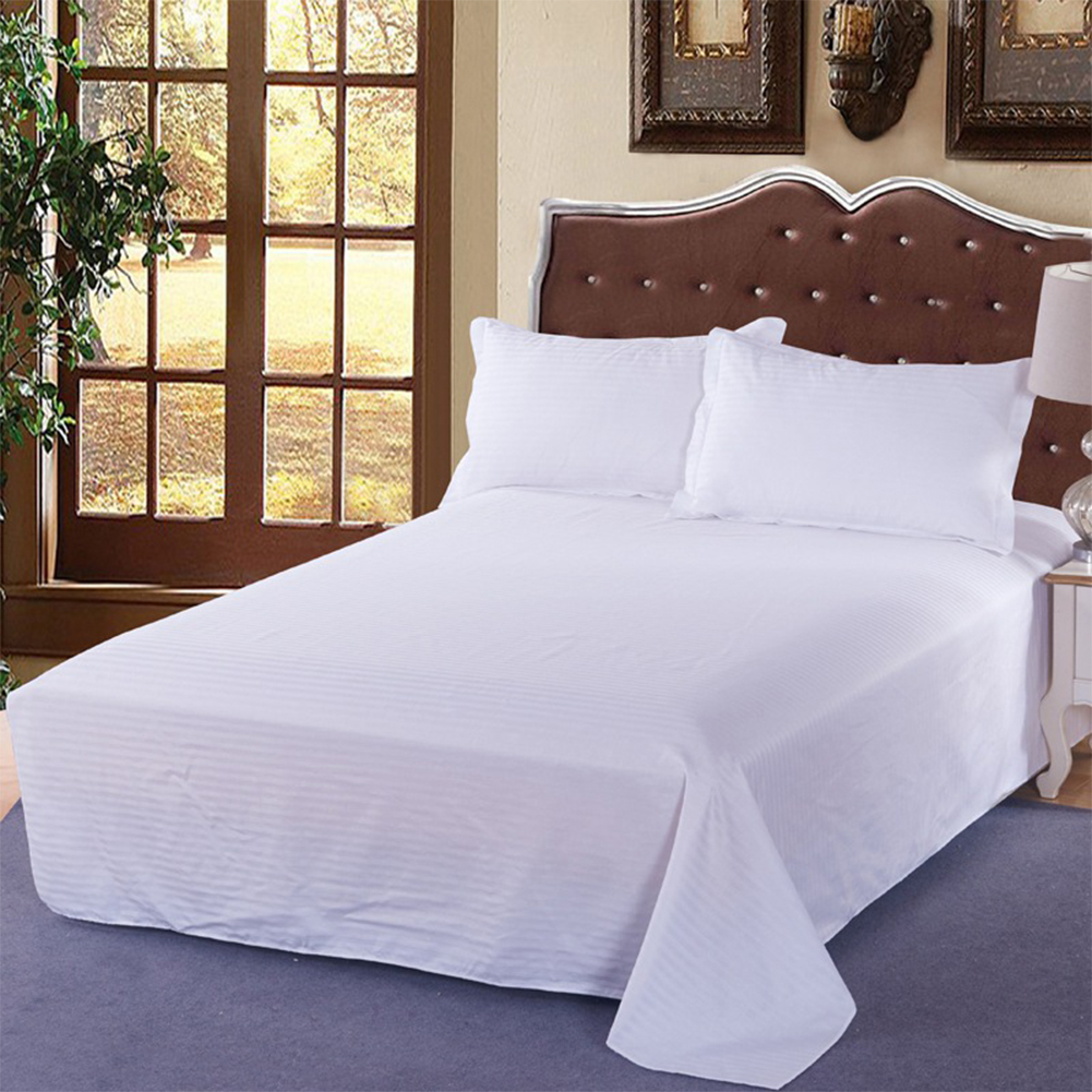 Wholesale Pc Cotton Bedding Solid Color White Bed Sheet For Home Hotel Supplies White From China