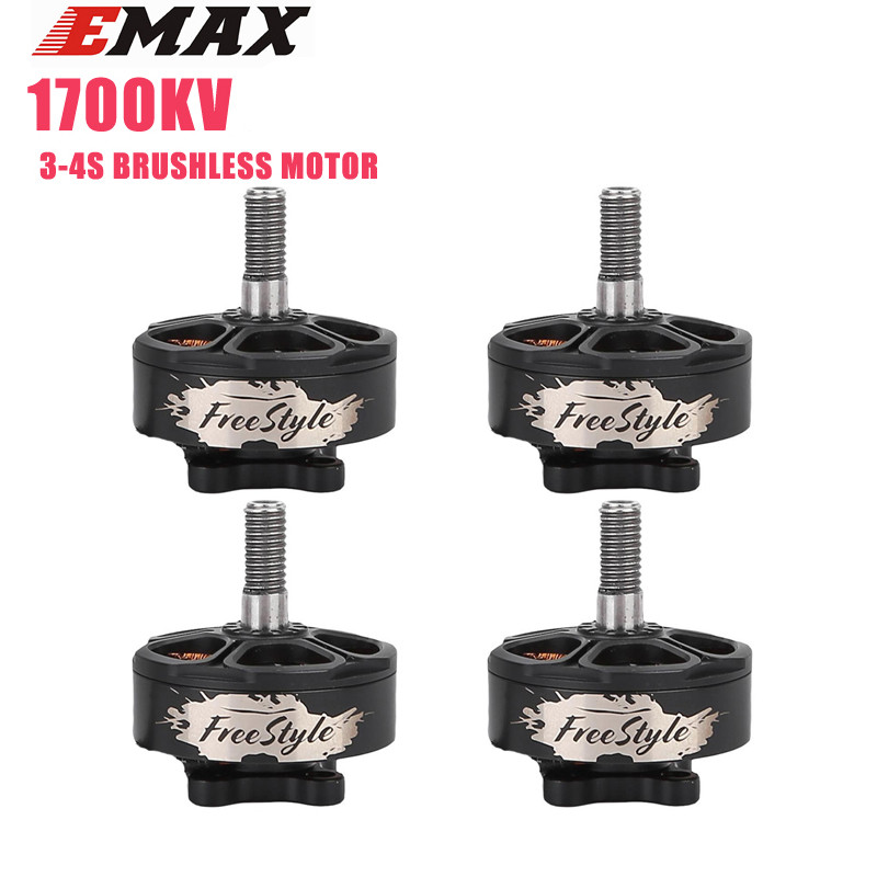 1/4PCS Emax Freestyle FS2306 1700KV 3-6S / 2400KV 3-4S Brushless Motor for Buzz Hawk RC Drone FPV Racing Spare Parts Accessories 4pcs 1700kv