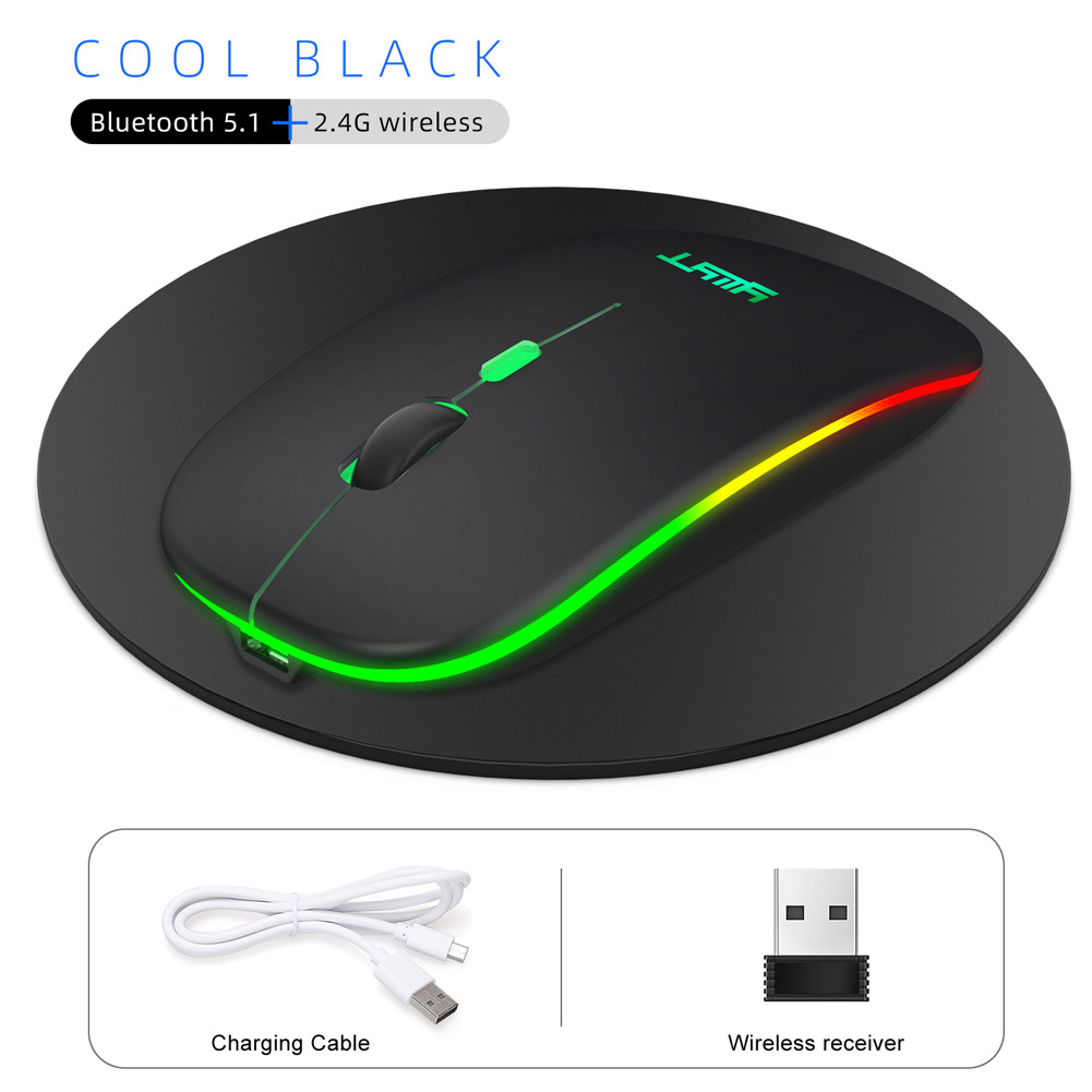 Computer Mouse G852 Rechargeable Silent Bluetooth 2.4g Dual-mode Wireless Mouse Portable Mouse For Office black