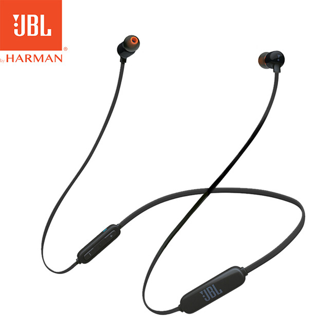 JBL T110BT Wireless Bluetooth Earphone Sports Running Bass Sound Magnetic Headset 3-Button Remote With Mic for Smartphone Music Black