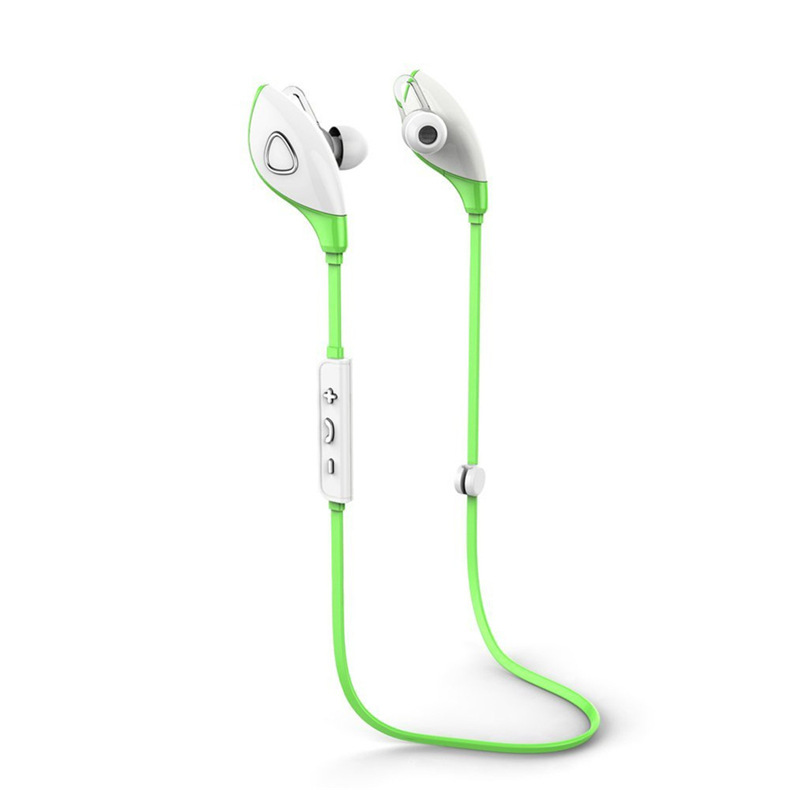 4.1 Bluetooth Earphone Earloop Earbuds Stereo Bluetooth Headset Wireless Sport Earpiece Handsfree green