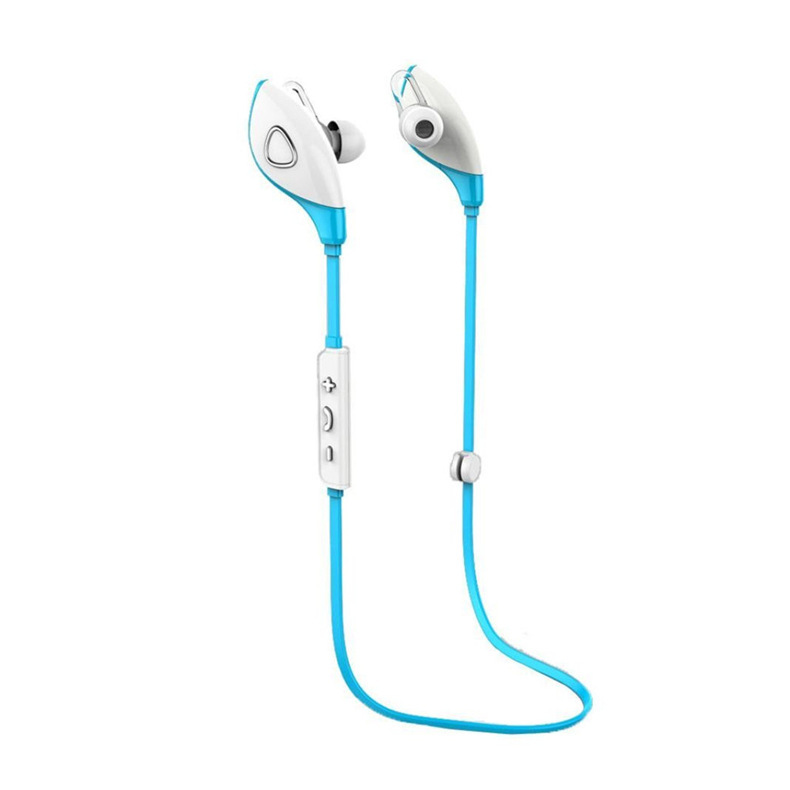 4.1 Bluetooth Earphone Earloop Earbuds Stereo Bluetooth Headset Wireless Sport Earpiece Handsfree blue