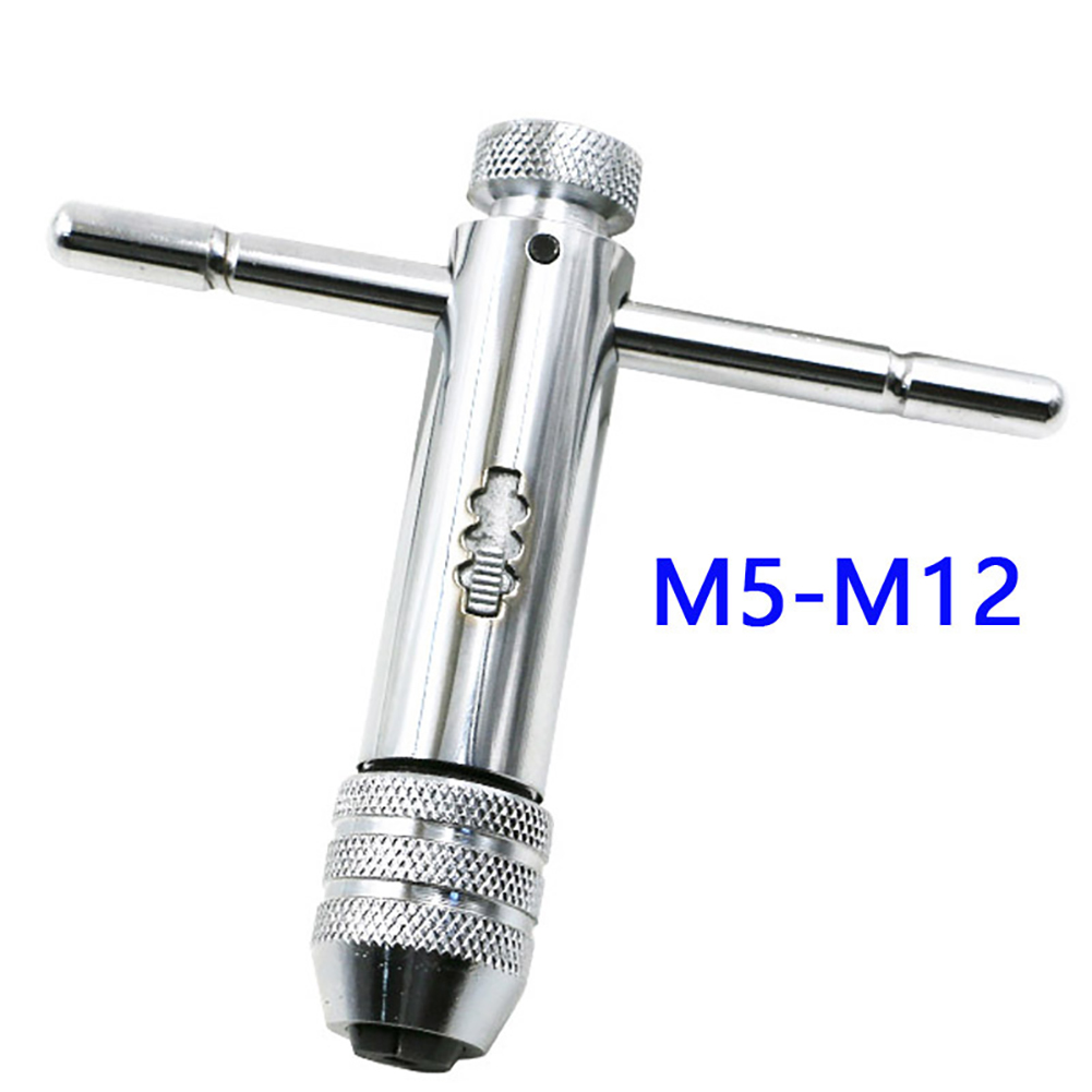 M5-M12 Adjustable T-handle Ratchet Tap Holder Wrench without Taps Designed