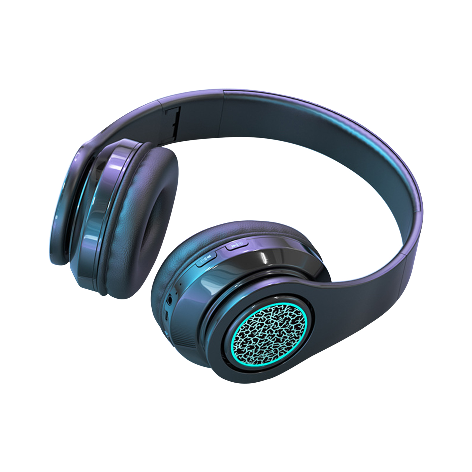 Wireless Noise Canceling Headset Lighting Stereo Headphones Over Ear Gaming Headphones For Computer Smart Phones black