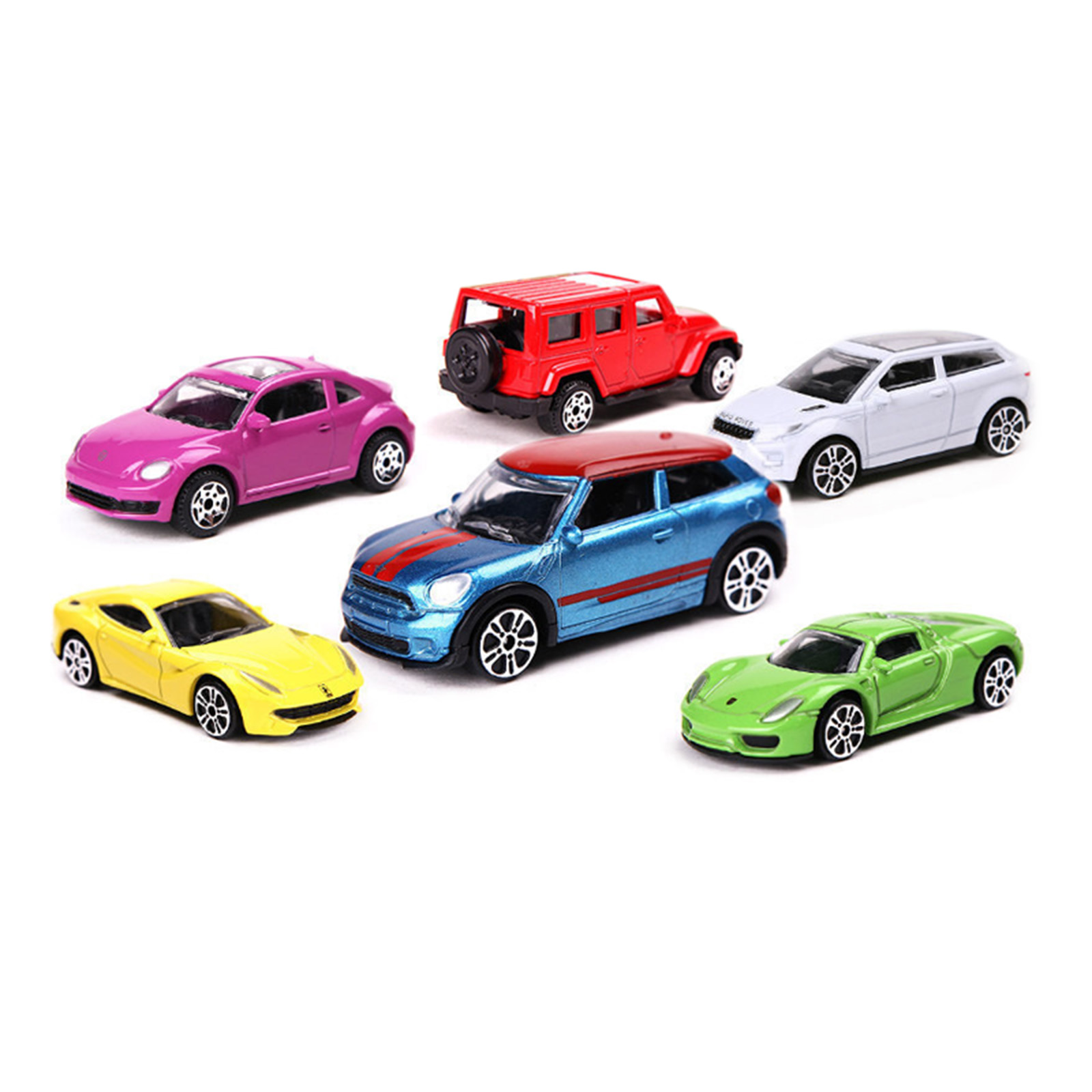 6pcs Alloy Cars Set Simulation Diecast Car Model Ornaments For Boys Girls Birthday Christmas Gifts VB8702 Alloy car model-1